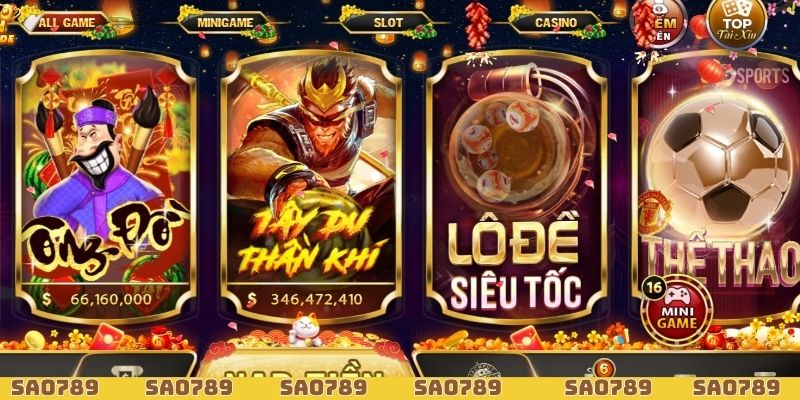 Hệ thống trò chơi phong phú cùng anh em làm giàu cực nhanh