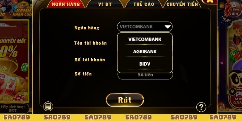 Quy trình nạp tiền trên Sao789 diễn ra với 3 bước đầy đủ