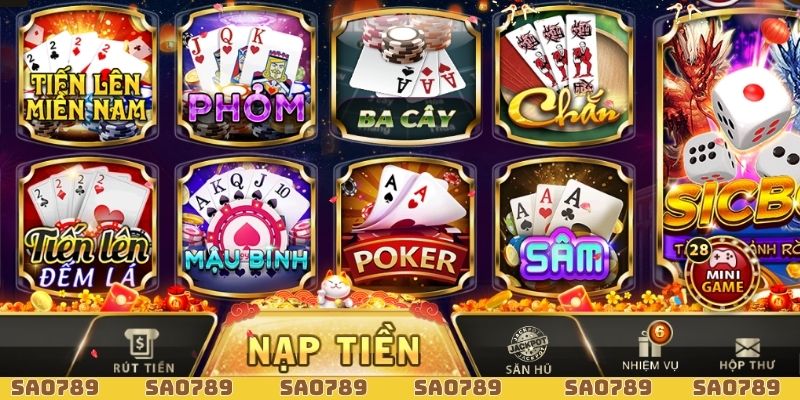Thông tin game bài đổi thưởng Sao789 chi tiết